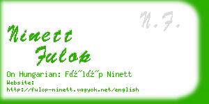 ninett fulop business card